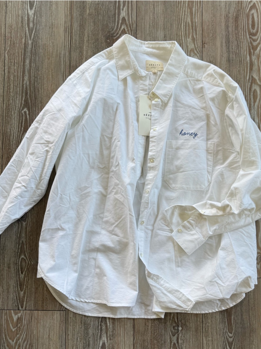 Sezane max button down shirt
